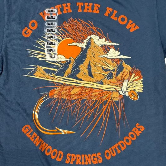 Navy Blue "Go with the flow" T-Shirt