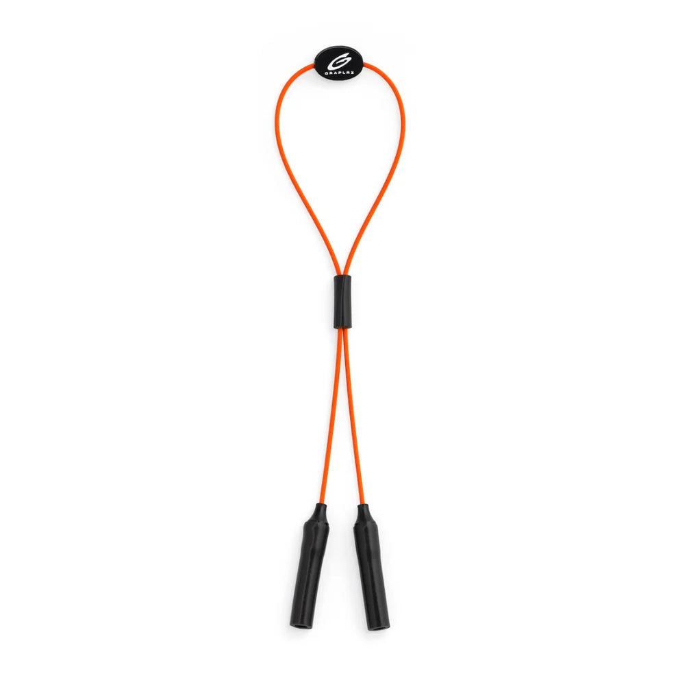 Graplrz Adjustable Sunglass Retainer – Orange | Stainless Cable Eyewear Strap for Fly Fishing & Outdoor Use
