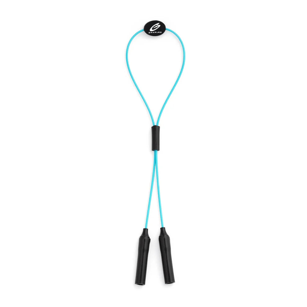 Graplrz Adjustable Sunglass Retainer – Aqua | Stainless Cable Eyewear Strap for Fly Fishing & Outdoor Use