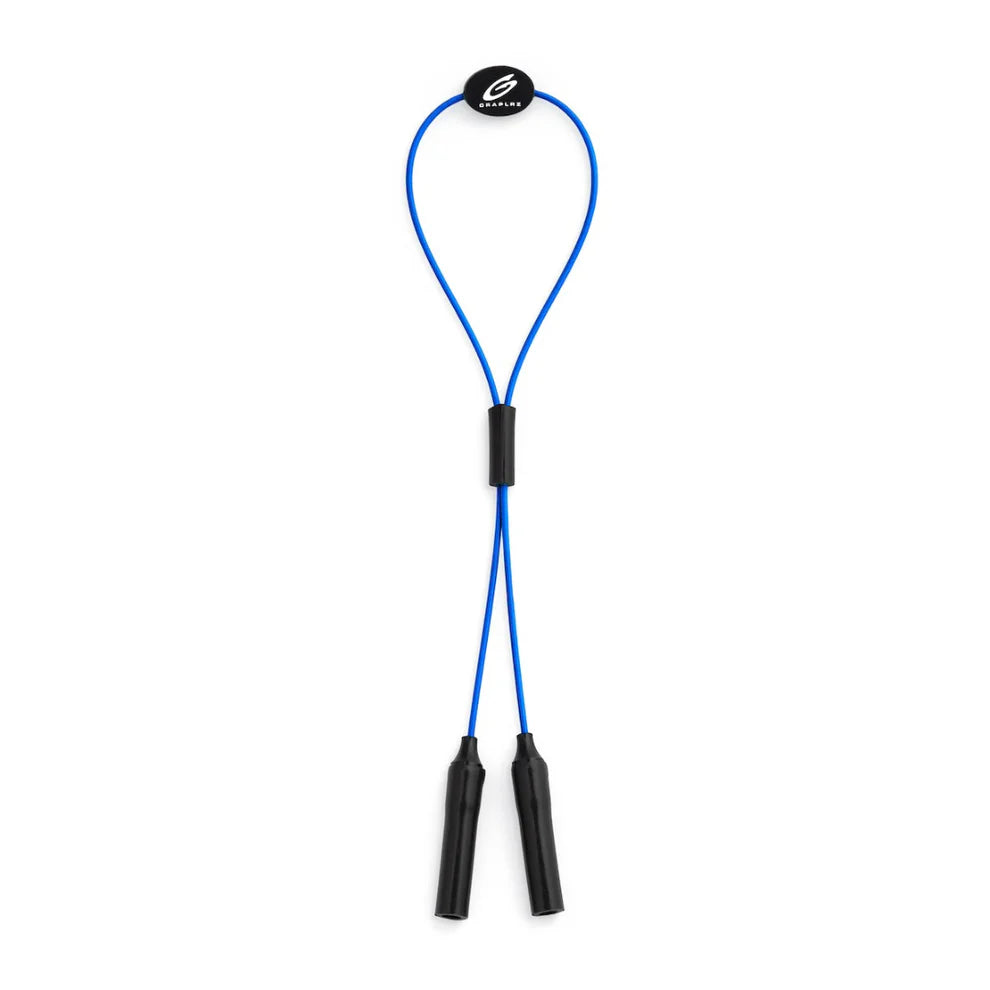 Graplrz Adjustable Sunglass Retainer – Blue | Stainless Cable Eyewear Strap for Fly Fishing & Outdoor Use