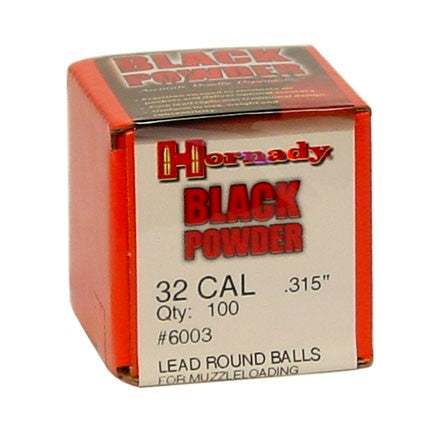 Hornady Black Powder 32 cal Lead Round Balls for Muzzleloading