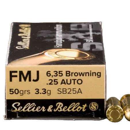 25 Auto Sellier & Bellot 781 fps 50 Grain FMJ