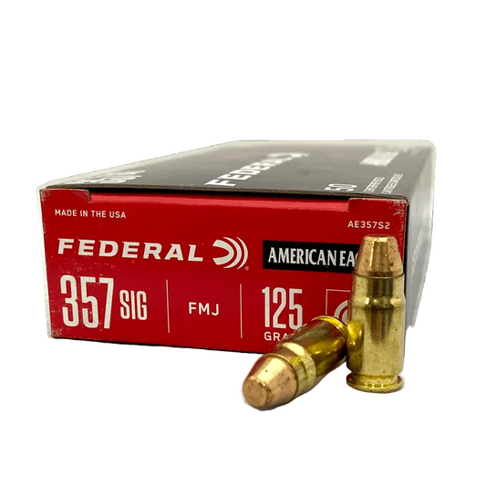 357 Sig Federal American Eagle 125 Grain FMJ 1050 fps 50 Rounds