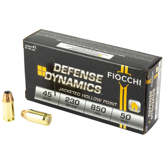 45 Auto 230gr JHP Defense Dynamics – 850 fps – 50 Rounds