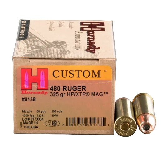 480 Ruger 325gr HP/XTP Custom – 1150 fps – 20 Rounds