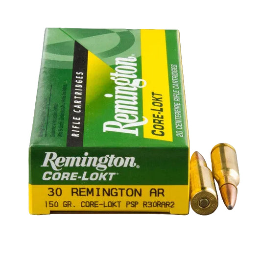 30 Rem AR Remington Core-Lokt 150gr SP 2910 fps 20rds