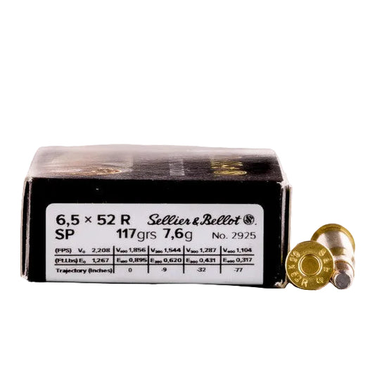 6.5x52R Sellier&Bellot 117gr SP