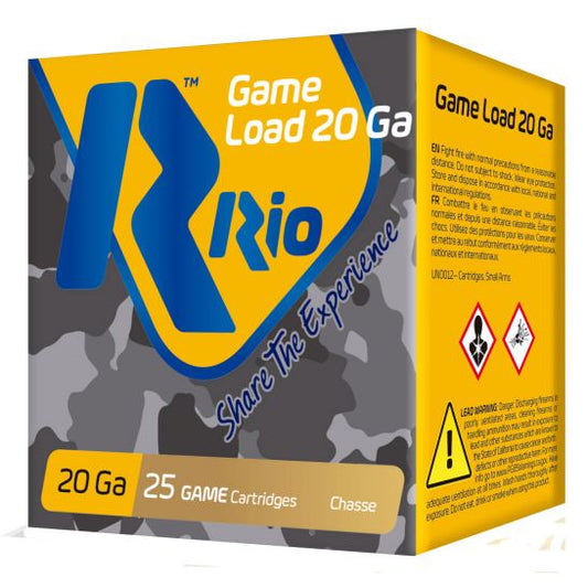 Rio  20 ga Game Load 2-3/4" 1250fps 1 oz #8 Shot