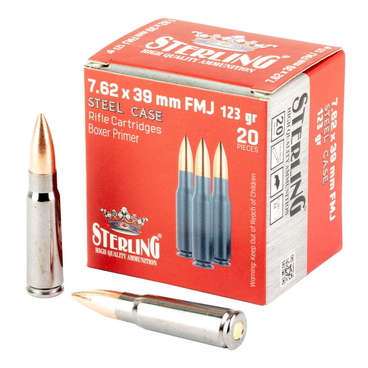 7.62x39mm Sterling 123gr FMJ