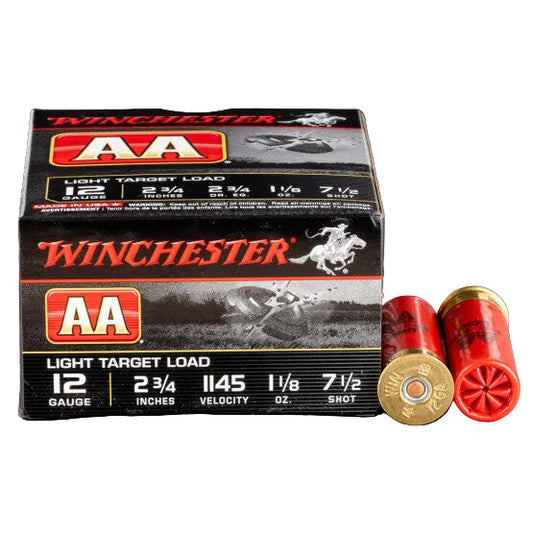 Winchester AA Light Target Load 12ga 1 1/8oz 7.5 Shot  1145 fps