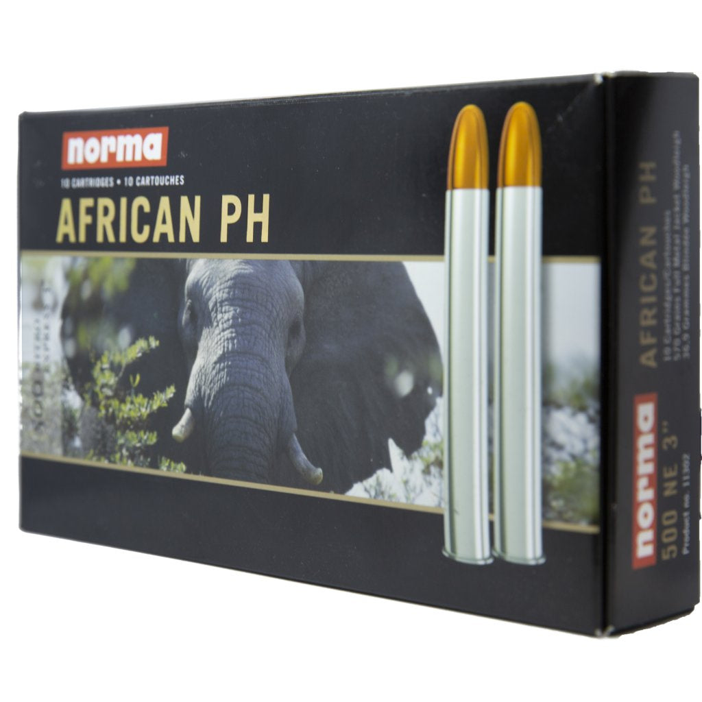 500 Nitro Express 3” Norma African PH 570gr FMJ Woodleigh