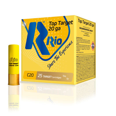 RIO Top Target 20 Gauge 2 3/4″ 7/8 oz #9 Shot 1250 fps