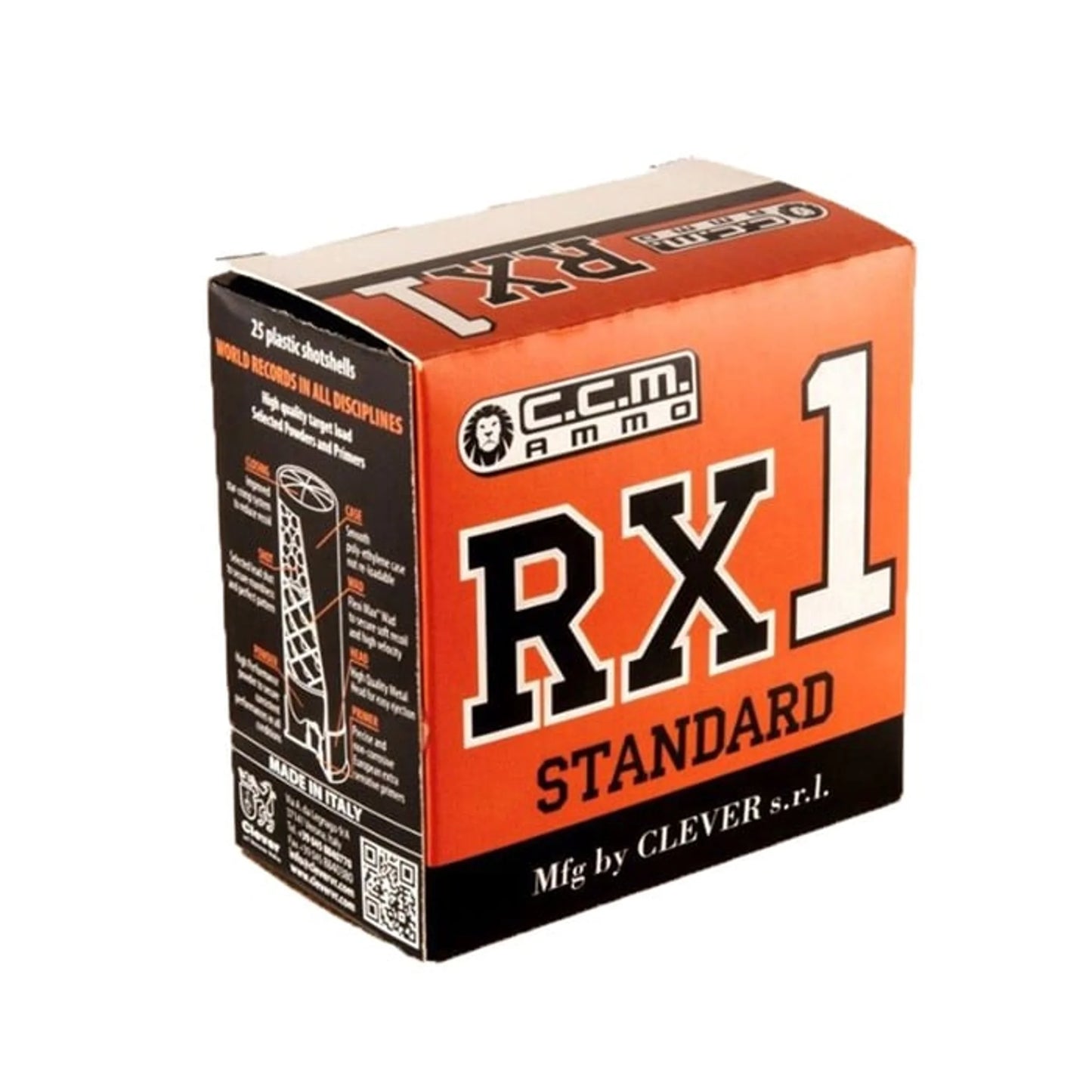 Clever CCM Ammo RX1 Standard Featherlite 12 Gauge 2¾" 7/8 oz #7½ Shot – 1150 FPS - CASE