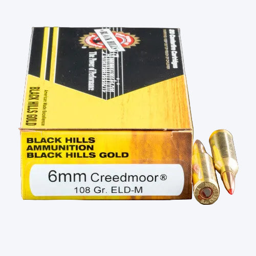 6mm Creedmoor Black Hills Ammunition 108gr ELD-M
