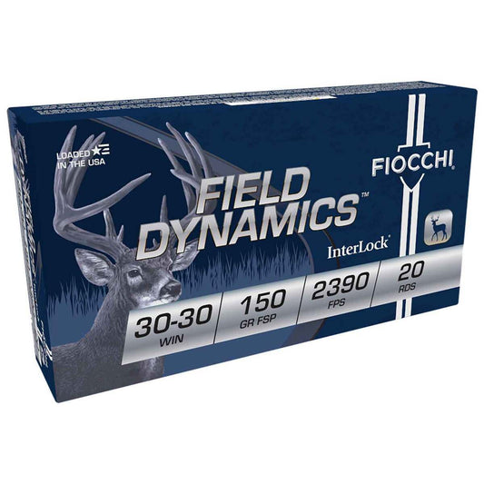 30-30 Win Fiocchi Field Dynamics 150gr FSP Interlock 2390 fps 20rds