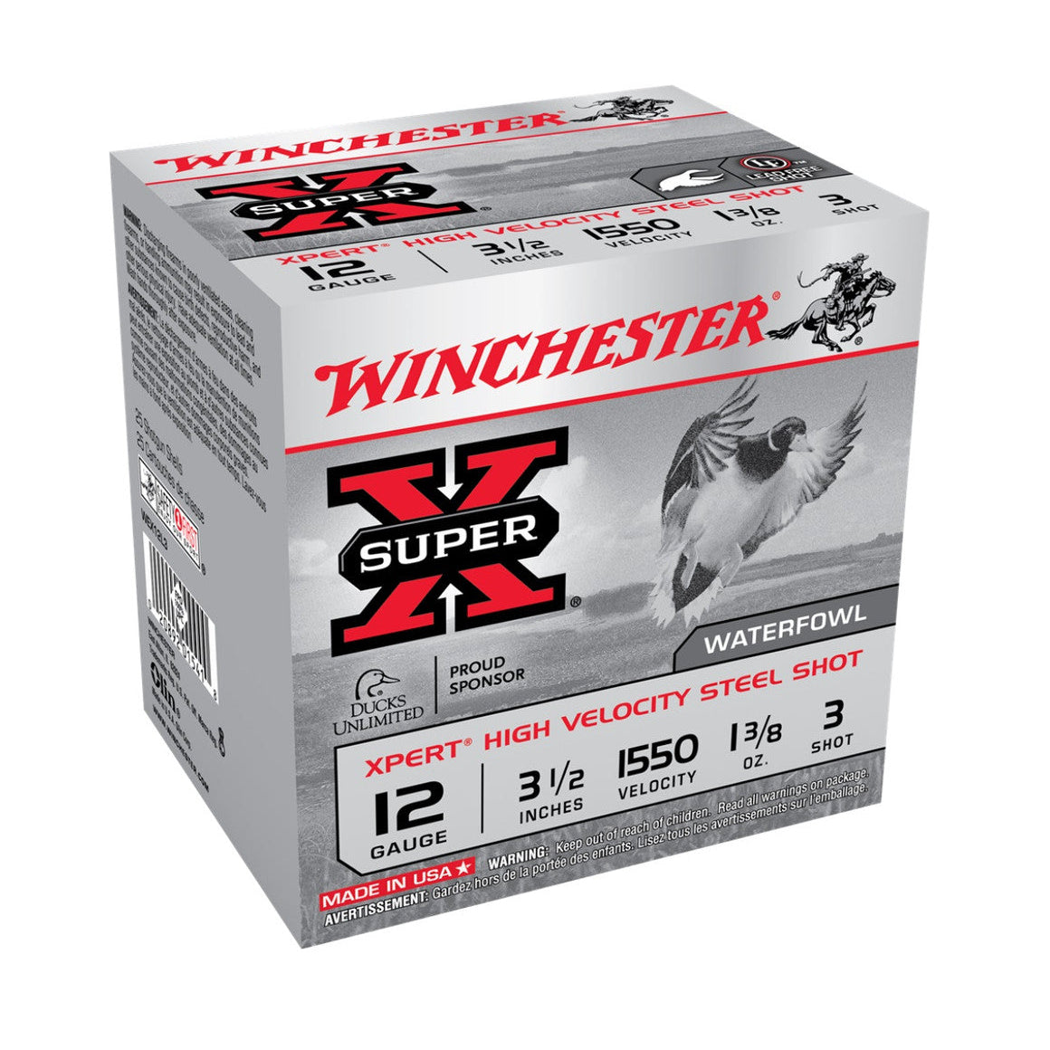 Winchester Super X Steel 3 1/2” 1550FPS 1 3/8OZ #3 CASE
