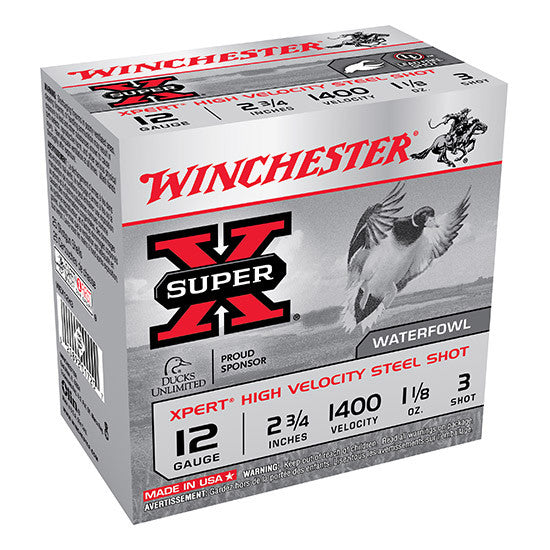 Winchester Xpert Steel 2 3/4 1400FPS 1 1/8OZ #3 CASE