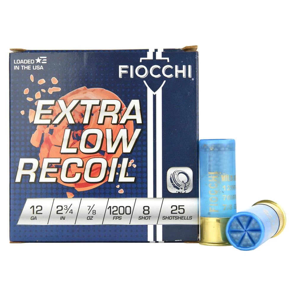 Fiocchi Extra Low Recoil 12GA 2 3/4 1200FPS 7/8OZ #8 CASE