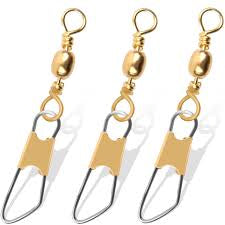Walker Fishing Tackle Brass Snap Swivels – Size 3 (12-Pack)