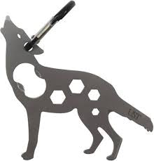 UTSI Wolf-shaped pocket multitool — compact EDC tool with screwdriver, bottle opener and wrench