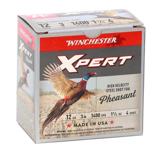 Winchester Xpert Pheasant High Velocity Steel Shot 12ga 3” 1 1/4oz. 1400FPS #4 - Case