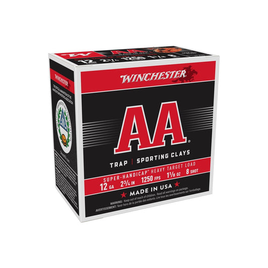 Winchester Double A Super Handicap Heavy Target Load 12ga 2 3/4”1180FPS #8 - Case