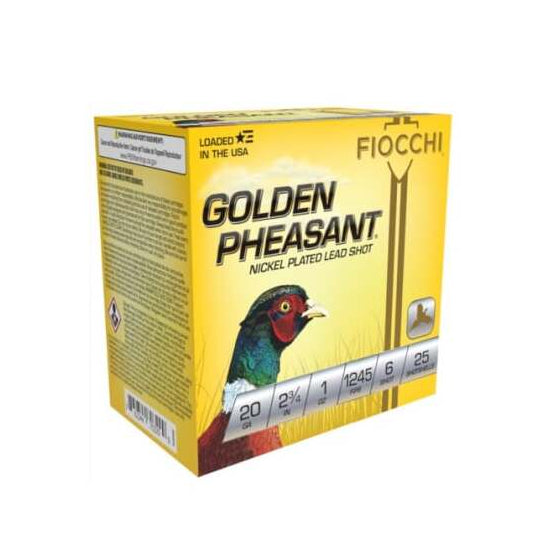 Fiocchi Golden Pheasant  20ga  2 3/4”  1oz.  1245FPS  #6 - Case