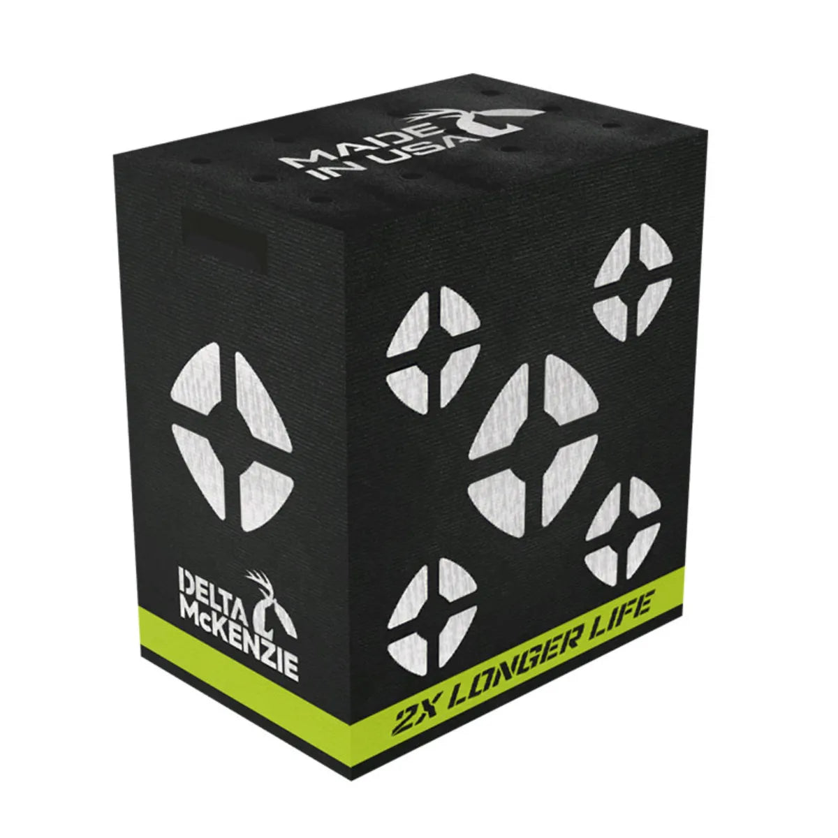 Delta McKenzie Greenline 4-sided block archery target — patented Mo'Foam construction, lasts 2x longer than standard targets