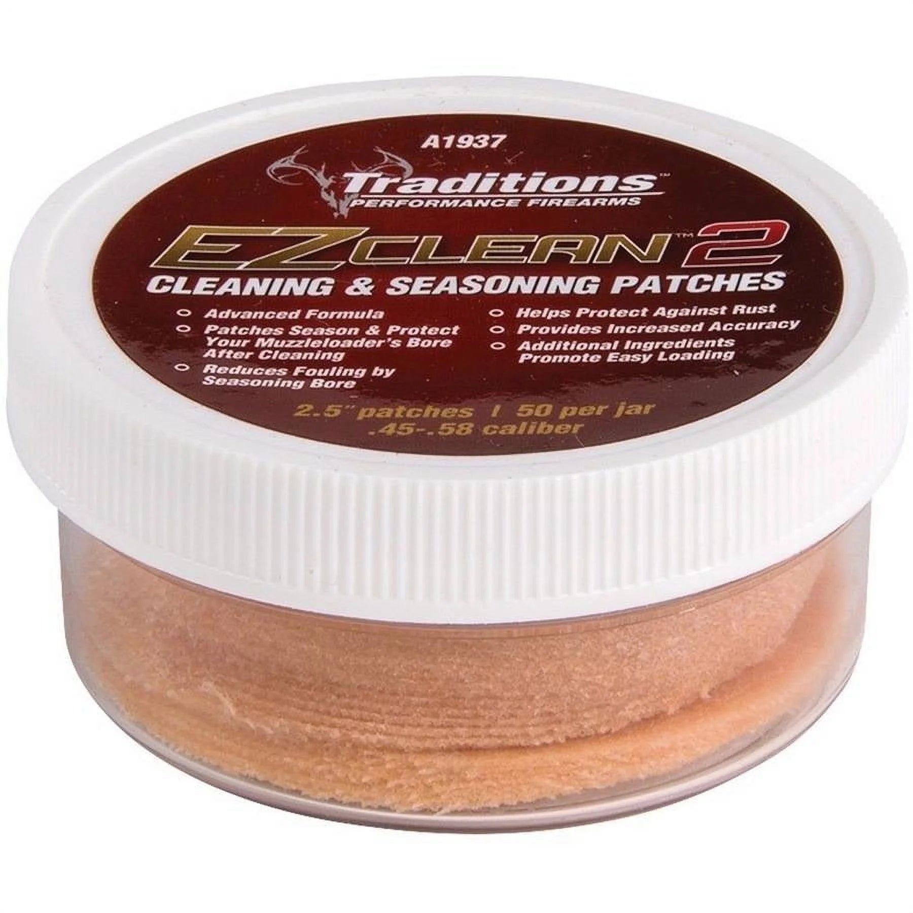Traditions EZ Clean 2 muzzleloader cleaning patches 50-pack for .45 to .58 caliber — Glenwood Springs Outdoors