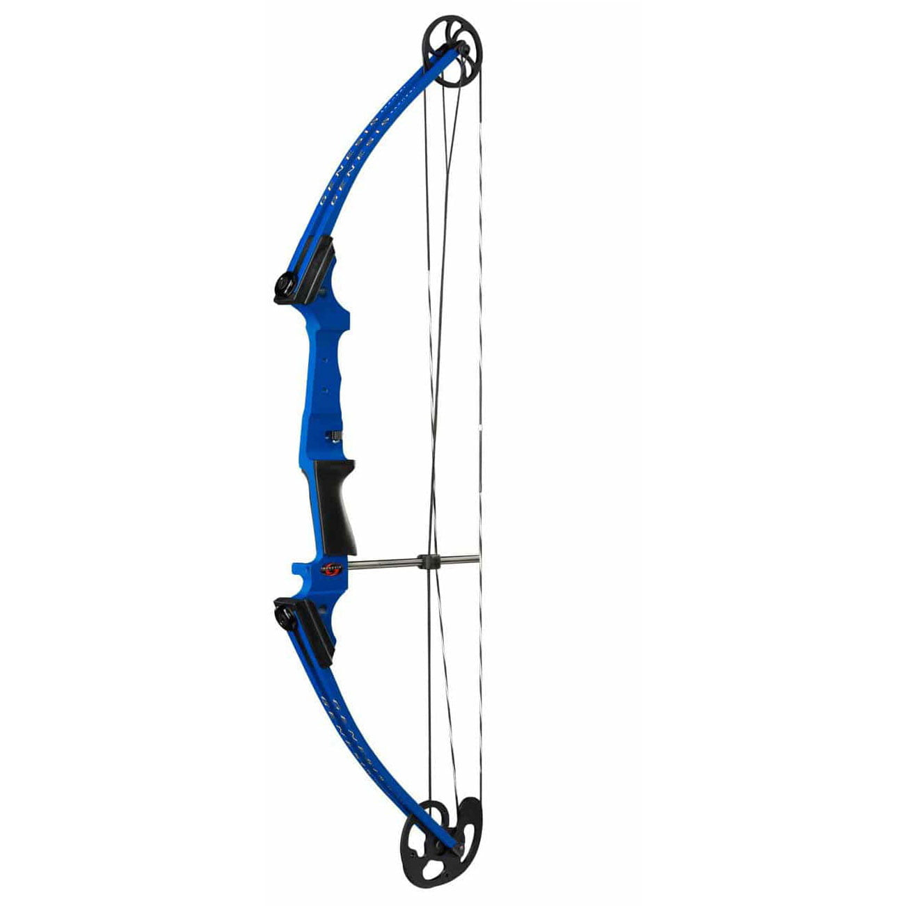 Genesis Youth Compound Bow in Blue — beginner compound bow for kids, NASP archery program, adjustable draw weight 10-20 lbs
