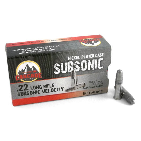 .22lr Cascade Ammo Subsonic 500 rds