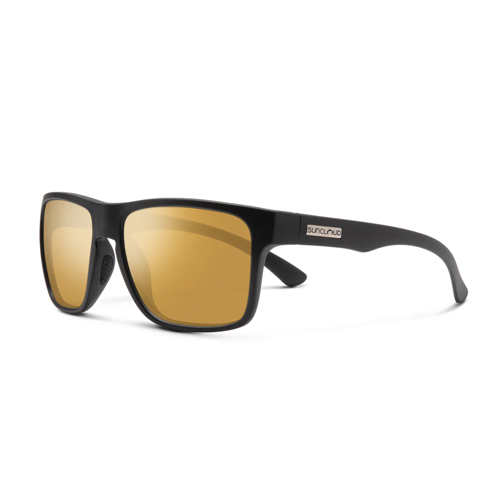 Suncloud Rambler polarized sunglasses in matte black frame with polar sienna lenses — available at Glenwood Springs Outdoors, Glenwood Springs, CO
