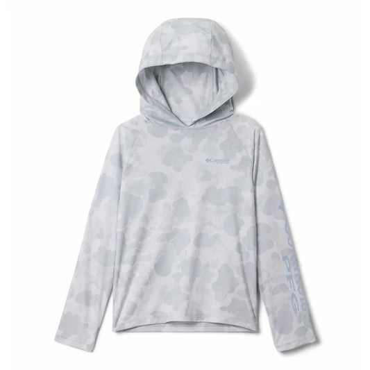 Columbia Youth Super Terminal Tackle Hoodie in Grey Camo — UPF 50 kids fishing hoodie at Glenwood Springs Outdoors