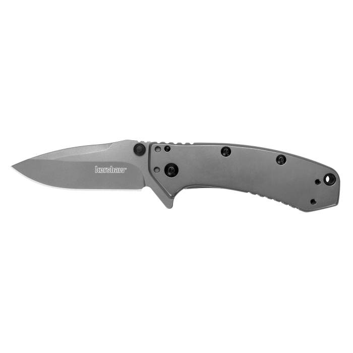 Kershaw Cryo folding knife with stainless steel framelock handle and SpeedSafe assisted opening designed by Rick Hinderer
