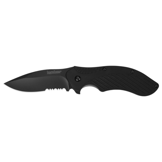 Kershaw Clash serrated folding knife with SpeedSafe assisted opening for everyday carry and outdoor use