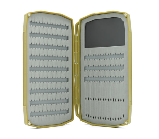 Umpqua Weekender Foam Fly Box — compact fly storage for vest and chest pack pockets, available at Glenwood Springs Outdoors