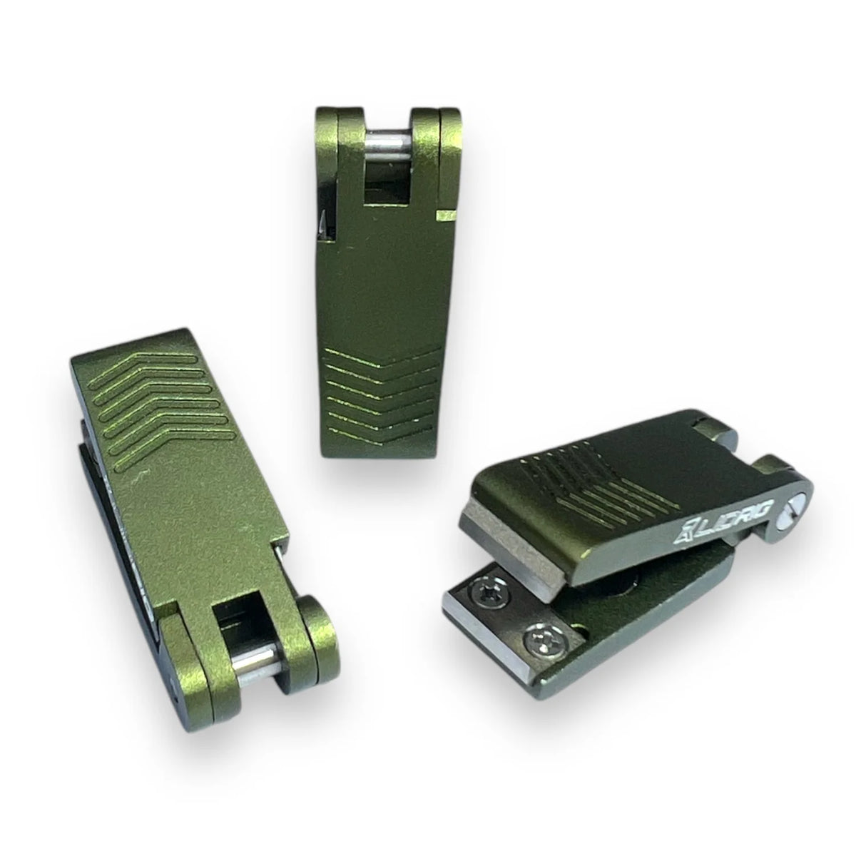 Lid Rig Nippers in Green — premium fly fishing nippers for tippet and leader cutting, available at Glenwood Springs Outdoors