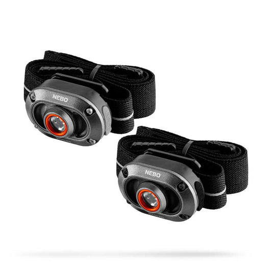 NEBO Mycro 250 Headlamp 2-Pack — compact 250-lumen headlamps for hunting, camping, and outdoor use, available at Glenwood Springs Outdoors