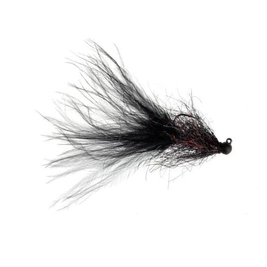 Jiggy Diamond Leech size 8 tungsten jig leech imitation with diamond braid body for trout fishing on the Roaring Fork and Frying Pan rivers in Colorado