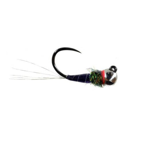 Jiggy Iron Lotus TB purple tungsten jig attractor nymph sizes 14, 16, 18 and 20 for euro nymphing on the Roaring Fork and Frying Pan rivers in Colorado