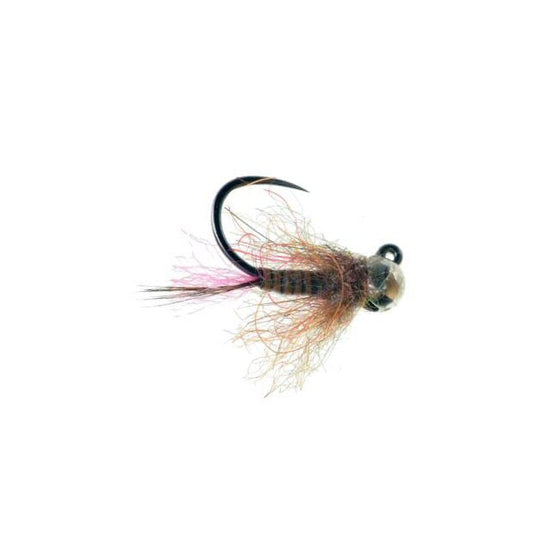 Jiggy Mayhem Bush Pilot natural tungsten jig euro nymph sizes 16, 18 and 20 for tailwater trout fishing on the Frying Pan and Roaring Fork rivers in Colorado