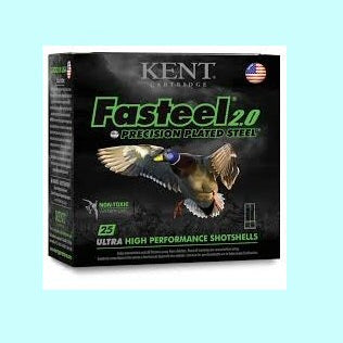 Kent Cartridge Fasteel 2.0 Precision Plated Steel  12ga 3” 1560FPS 1 1/8oz. 2# - Case