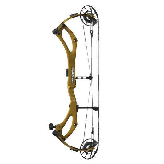 PSE Mach 30 70 lb compound bow in tan — bowhunting setup for Colorado elk and big game, available at Glenwood Springs Outdoors