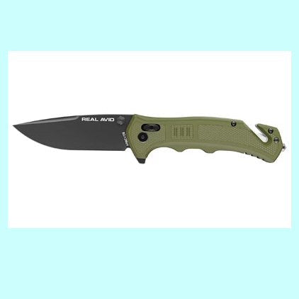 Real Avid RAV-4 3.25in Folding Knife, OD Green