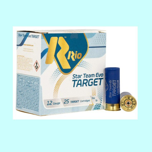 Rio Star Team EVO Target 12 Gauge 2 3/4″ (1 oz, 1200 fps, #8 Shot) - Case