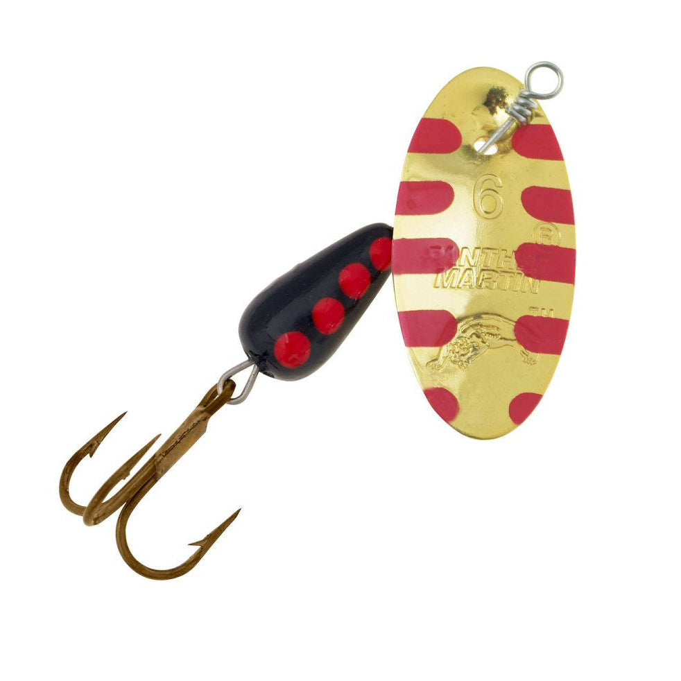 Panther Martin 1/16oz Salamander Gold spinner — earthy-pattern inline trout spinner for Colorado rivers and streams, available at Glenwood Springs Outdoors