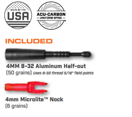 Easton 4mm FMJ Fletched Arrows 6pack