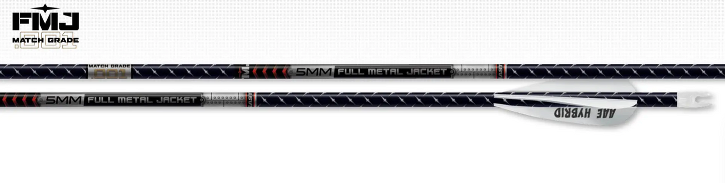 Easton FMJ 5mm Fletched Arrows w/HIT Inserts 6 pack