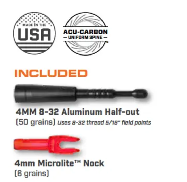 Easton 4mm Axis Fletched Arrows 6pack