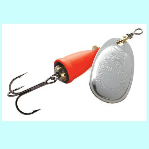 Blue Fox Vibrax #5 - Silver/Flourescent Red